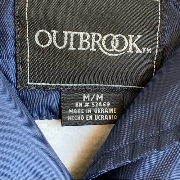 Vintage Women’s Blank Windbreaker Jacket Snap Buttons 80s Coat - Picture 2 of 3